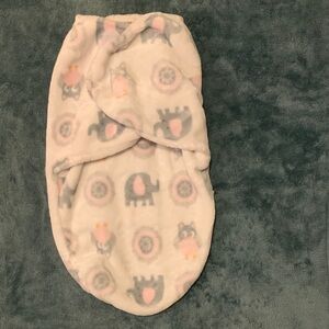 Cozy Pink Baby Swaddle Blanket